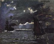 Claude Monet Seascape,Night Effect oil